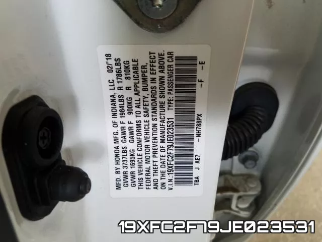 19XFC2F79JE023531 фото 2