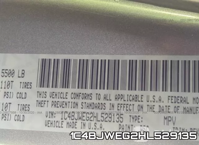 1C4BJWEG2HL529135 фото 10