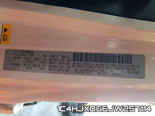 1C4HJXDG6JW257114 фото 2