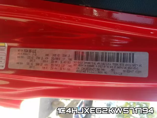 1C4HJXEG2KW571794 фото 2