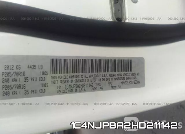 1C4NJPBA2HD211142 фото 10