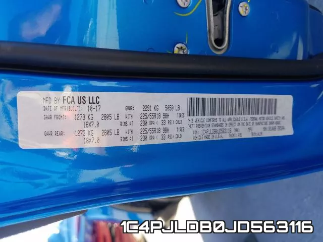 1C4PJLDB0JD563116 фото 2