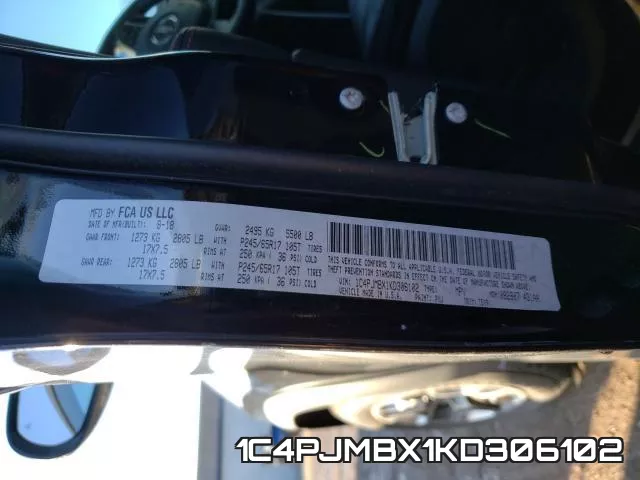 1C4PJMBX1KD306102 фото 2