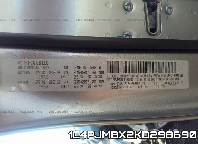 1C4PJMBX2KD298690 фото 10
