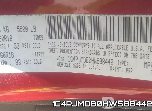 1C4PJMDB0HW588442 фото 10