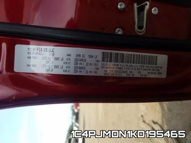 1C4PJMDN1KD195465 фото 2