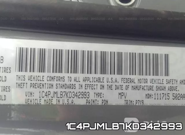 1C4PJMLB7KD342993 фото 10