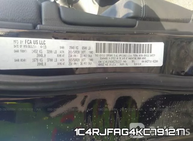 1C4RJFAG4KC791217 фото 10