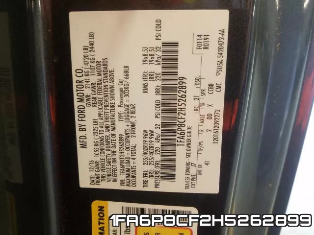 1FA6P8CF2H5262899 фото 2