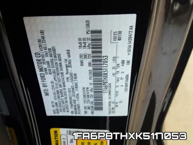 1FA6P8THXK5117053 фото 2