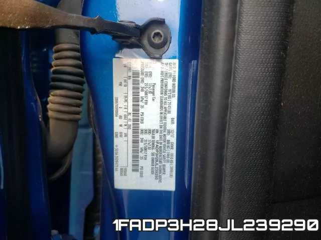 1FADP3H28JL239290 фото 2
