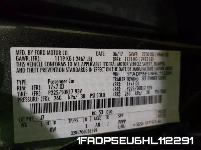 1FADP5EU6HL112291 фото 2