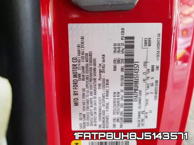 1FATP8UH8J5143571 фото 2