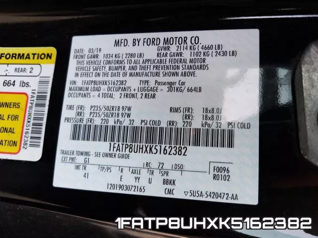 1FATP8UHXK5162382 фото 2