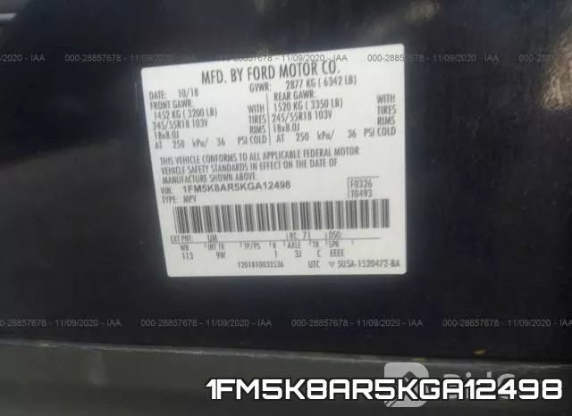 1FM5K8AR5KGA12498 фото 10