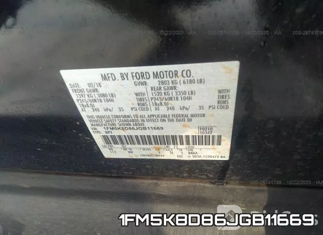 1FM5K8D86JGB11669 фото 10