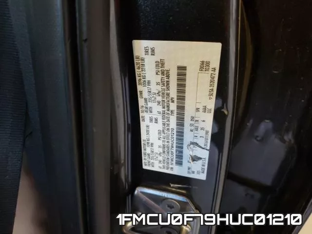 1FMCU0F79HUC01210 фото 2