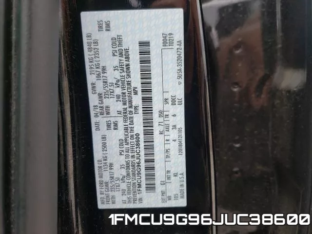 1FMCU9G96JUC38600 фото 2