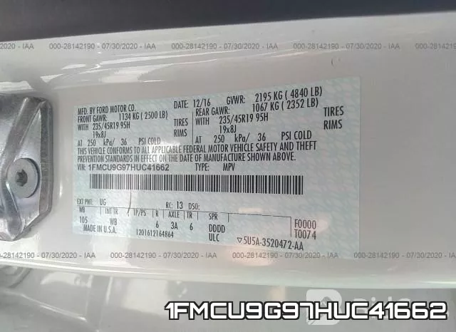 1FMCU9G97HUC41662 фото 10
