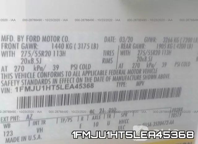 1FMJU1HT5LEA45368 фото 10