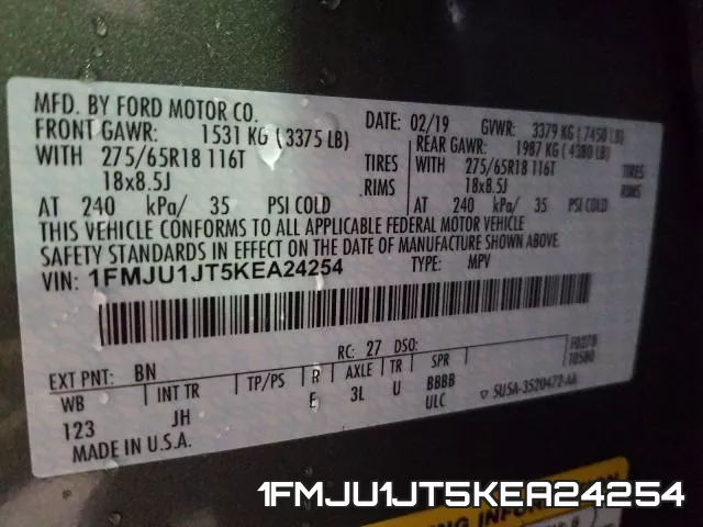 1FMJU1JT5KEA24254 фото 2