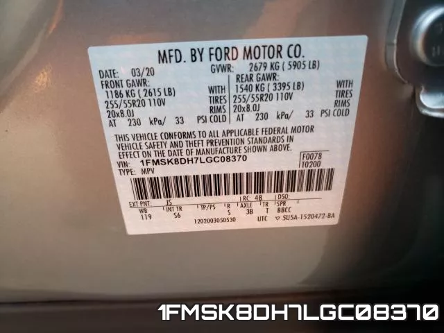 1FMSK8DH7LGC08370 фото 2