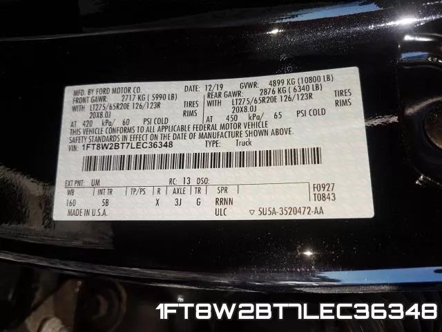 1FT8W2BT7LEC36348 фото 2