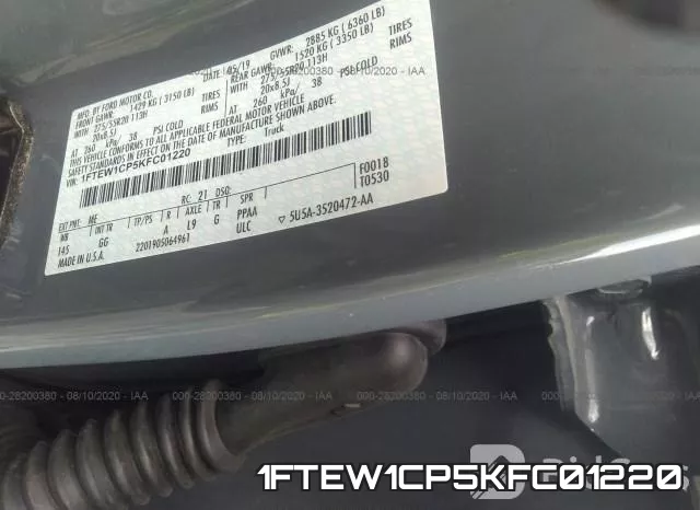 1FTEW1CP5KFC01220 фото 10