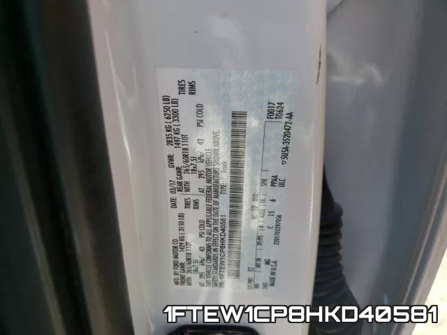 1FTEW1CP8HKD40581 фото 2