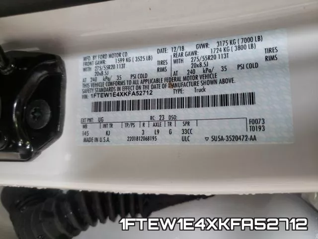 1FTEW1E4XKFA52712 фото 2