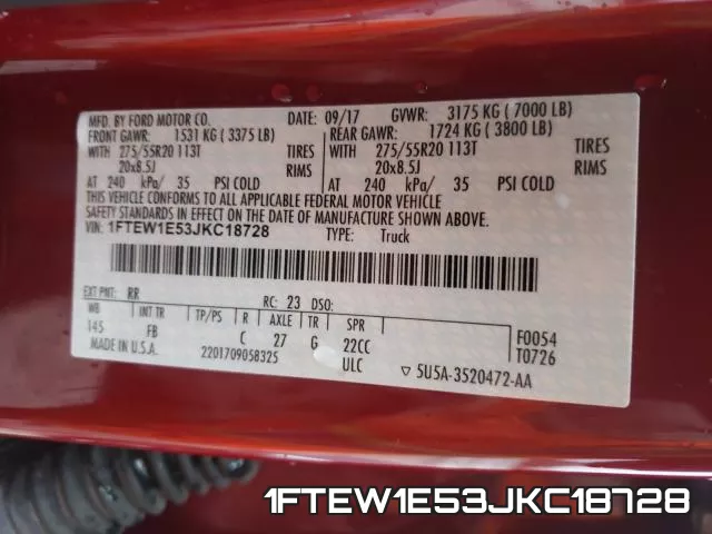 1FTEW1E53JKC18728 фото 2
