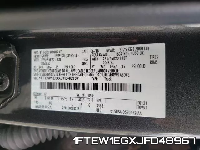 1FTEW1EGXJFD48967 фото 2