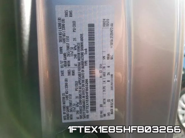 1FTEX1E85HFB03266 фото 2