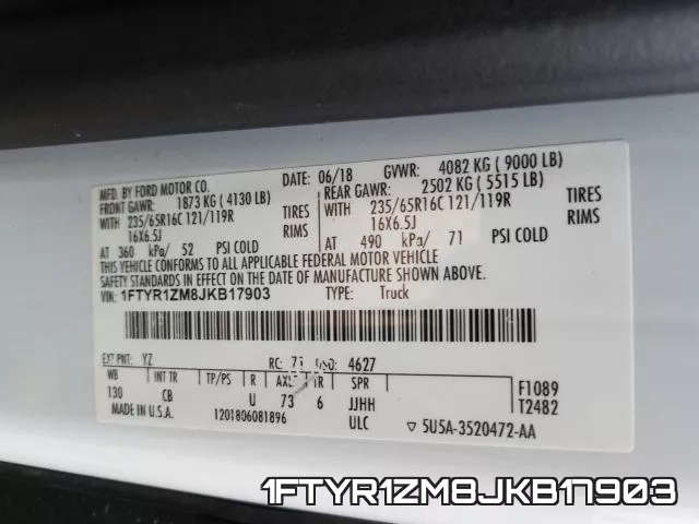 1FTYR1ZM8JKB17903 фото 2
