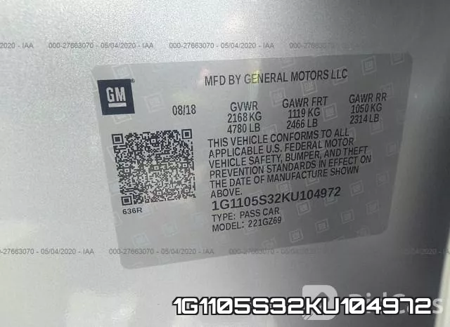 1G1105S32KU104972 фото 10