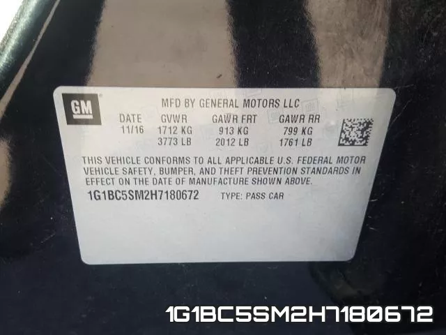 1G1BC5SM2H7180672 фото 2