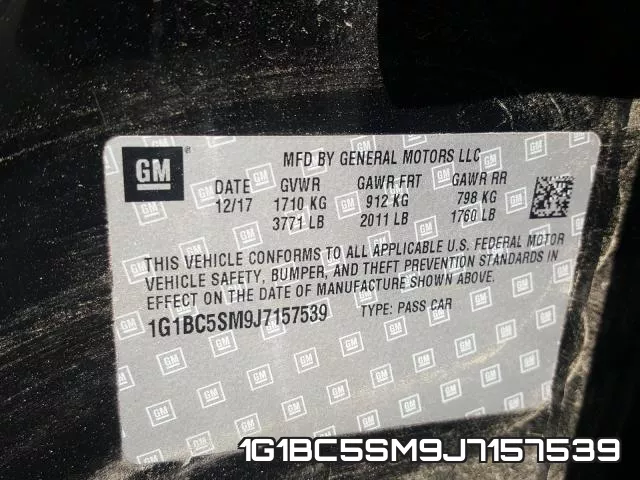 1G1BC5SM9J7157539 фото 2