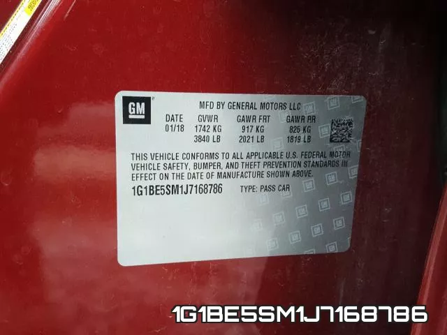 1G1BE5SM1J7168786 фото 2