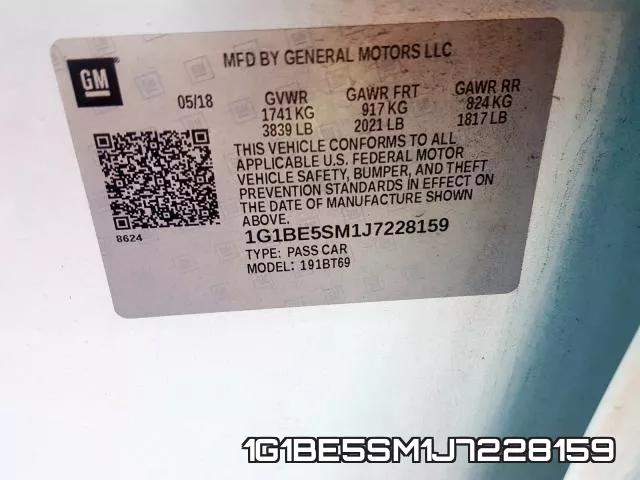 1G1BE5SM1J7228159 фото 2