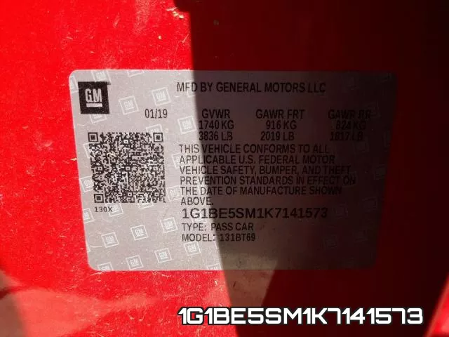 1G1BE5SM1K7141573 фото 2