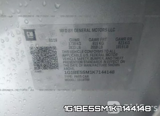 1G1BE5SM1K7144148 фото 10