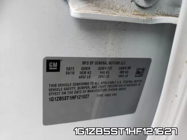 1G1ZB5ST1HF121627 фото 2