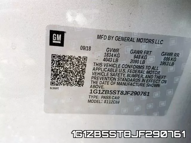 1G1ZB5ST8JF290761 фото 2