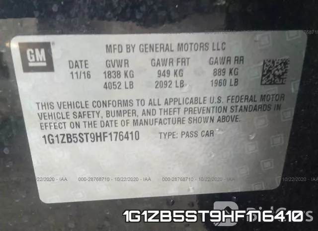 1G1ZB5ST9HF176410 фото 10