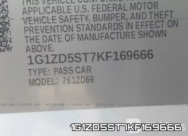 1G1ZD5ST7KF169666 фото 9