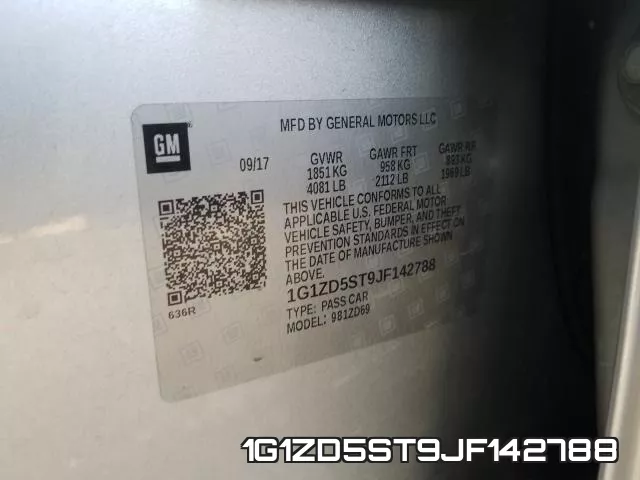 1G1ZD5ST9JF142788 фото 2