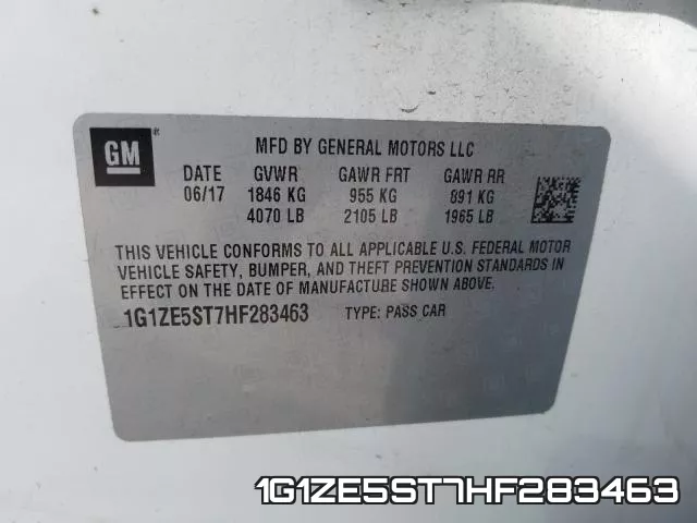 1G1ZE5ST7HF283463 фото 2