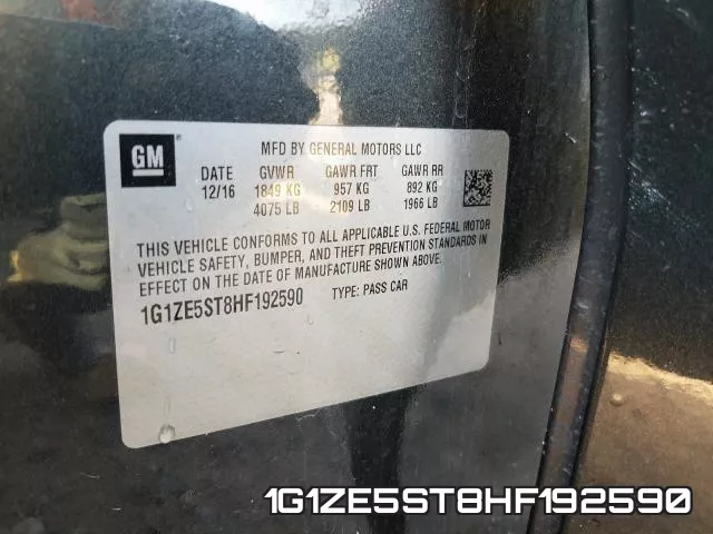1G1ZE5ST8HF192590 фото 2
