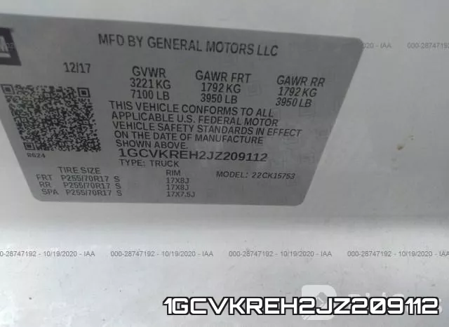 1GCVKREH2JZ209112 фото 9
