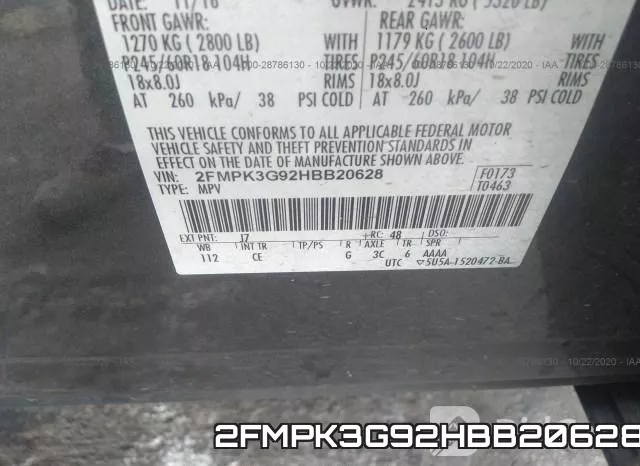 2FMPK3G92HBB20628 фото 10